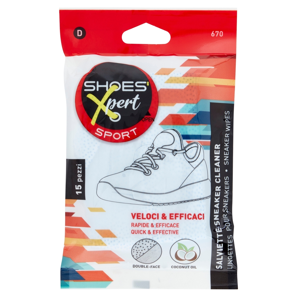 Shoes'Xpert Sport Salviette Sneaker Cleaner 15 pz